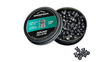 купите Свинцовые пульки для пневматики SnowPeak Round калибр 6.35 мм в Москве