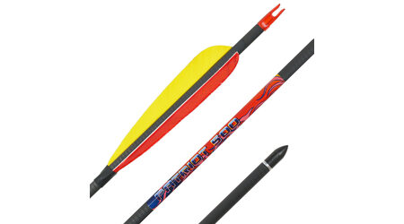 купите Карбоновая стрела для лука Bowmaster Patriot 500 с натуральным оперением 5 дюймов в Москве