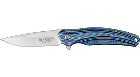 купите Нож складной Columbia River Ripple Blue Stainless Handle Combo Edge IKBS® Flipper - CR/K405BXS в Москве